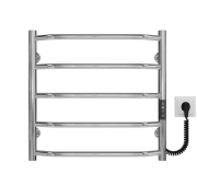 Електрична сушарка для рушників Deffi Трапеція П5 500х500 правильне підключення JD03 хром C.TR.50.50.5.E.C.R.1