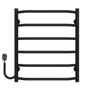 Електричний сушарка для рушників Deffi Трапеція П6 500х600 ліве підключення чорний C.TR.60.50.6.E.B.L.5