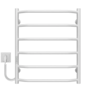 Електрична сушарка для рушників Deffi Трапеція П6 500х600 ліве підключення WD03 білий C.TR.60.50.6.E.W.L.3