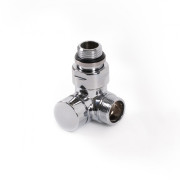 Вентиль Terma трехосевой запорный CYLINDER левый металл хром TGZOCR002