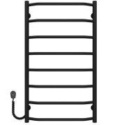Електричний сушарка для рушників Deffi Трапеція П8 500х900 ліве підключення чорний C.TR.90.50.8.E.B.L.5