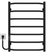 Електрична сушарка для рушників Deffi Трапеція П7 500х700 ліве підключення JD03 чорний C.TR.70.50.7.E.B.L.1