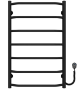 Электрический полотенцесушитель Deffi Трапеция П7 500х800 правое подключение черный C.TR.80.50.7.E.B.R.5
