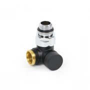 Вентиль Terma триосьовий запірний CYLINDER правий метал чорний мат TGZOCM003