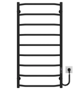 Електрична сушарка для рушників Deffi Трапеція П9 500х1000 праве підключення JD03 чорний C.TR.100.50.9.E.B.R.1