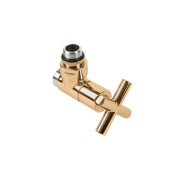 Вентиль Terma регулюючий кутовий MINIMALIST метал золотой TGZRZL010