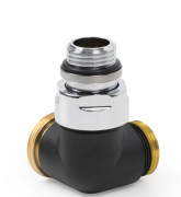 Вентиль Terma Cylinder триосьовий термостатичний правий метал чорний мат TGZTCM004