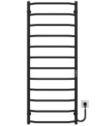 Електрична сушарка для рушників Deffi Трапеція П12 500х1300 праве підключення JD03 чорний C.TR.130.50.12.E.B.R.1