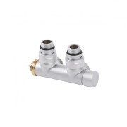 Вентиль Terma Cylinder інтегрований термостатичний кутовий з трубкою правий метал сатин TGZTST006