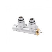 Вентиль Terma Cylinder інтегрований термостатичний кутовий з трубкою лівий метал сатин TGZTST005