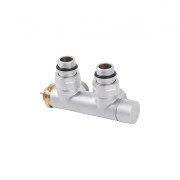 Вентиль Terma Cylinder интегрированный термостатический угловой с трубкой правый металл сатин TGZTST006