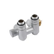 Вентиль Terma Cylinder комбінований інтегрований з трійником лівий метал сатин TGZTST020