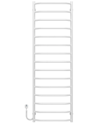 Електрична сушарка для рушників Deffi Трапеція П15 500х1600 ліве підключення білий C.TR.160.50.15.E.W.L.5