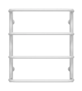 Сушка для рушників водяна Deffi Стандарт П4 400х600 бічне ліве підключення білий C.SS.60.40.4.W.B