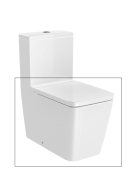 Чаша унитазу-компакту Roca Inspira Square Rimless 37,5х64,5  см сантехнічна кераміка білий A342536000