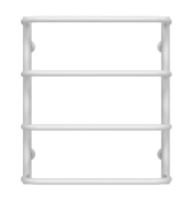 Сушка для рушників водяна Deffi Стандарт П4 400х600 бічне праве підключення білий C.SS.60.40.4.W.C