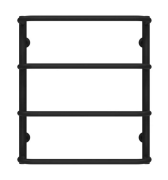 Сушка для рушників водяна Deffi Стандарт П4 400х600 бічне праве підключення чорний C.SS.60.40.4.B.C