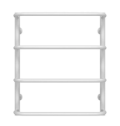 Сушка для рушників водяна Deffi Стандарт П4 500х600 нижнє підключення білий C.SS.60.50.4.W.A