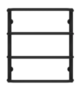 Сушка для рушників водяна Deffi Стандарт П4 500х600 нижнє підключення чорний C.SS.60.50.4.B.A