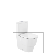 Чаша унитаза-компакта Roca Tura Rimless 37,5х62,5 см сантехническая керамика белый A342697000