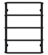 Сушка для рушників водяна Deffi Стандарт П5 500х700 бічне праве підключення чорний C.SS.70.50.5.B.C