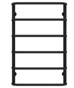 Сушка для рушників водяна Deffi Стандарт П6 500х800 нижнє підключення чорний C.SS.80.50.6.B.A