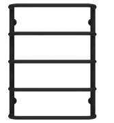 Сушка для рушників водяна Deffi Стандарт П5 500х700 нижнє підключення чорний C.SS.70.50.5.B.A