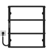 Електрична сушарка для рушників Deffi Стандарт П4 400х600 ліве підключення JD03 чорний C.SS.60.40.4.E.B.L.1