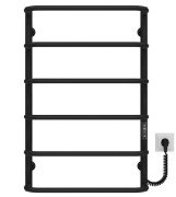 Електрична сушарка для рушників Deffi Стандарт П6 400х800 праве підключення JD03 чорний C.SS.80.40.6.E.B.R.1