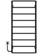 Електрична сушарка для рушників Deffi Стандарт П9 500х1100 ліве підключення JD03 чорний C.SS.110.50.9.E.B.L.1