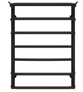 Сушка для рушників водяна Deffi Юність П7 400х700 бічне ліве підключення чорний C.YU.70.40.7.B.B