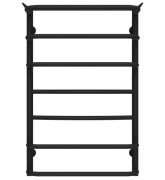 Сушка для рушників водяна Deffi Юність П7 400х800 бічне ліве підключення чорний C.YU.80.40.7.B.B