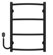 Електричний сушка для рушників Deffi Класик П4 400х600 ліве підключення чорний C.DK.60.40.4.E.B.R.5