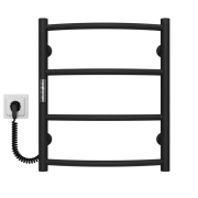 Електричний сушка для рушників Deffi Класик П4 400х500 ліве підключення JD03 чорний C.DK.50.40.4.E.B.L.1