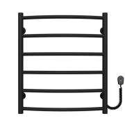 Електросушарка для рушників Deffi Класик П6 500х600 праве підключення чорний C.DK.60.50.6.E.B.R.5