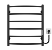 Електрична сушарка для рушників Deffi Класик П6 500х600 праве підключення JD03 чорний C.DK.60.50.6.E.B.R.1