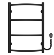 Електрична сушарка для рушників Deffi Класик П4 400х600 праве підключення чорний C.DK.60.40.4.E.B.R.5