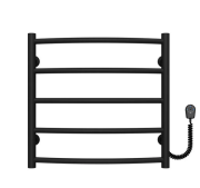 Электрический полотенцесушитель Deffi Классик П5 500х500 правое подключение черный C.DK.50.50.5.E.B.R.5