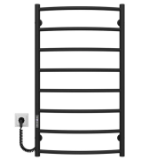 Електросушарка для рушників Deffi Класик П8 500х900 ліве підключення JD03 чорний C.DK.90.50.8.E.B.L.1