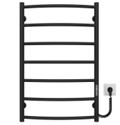 Электрический полотенцесушитель Deffi Классик П7 500х800 правое подключение JD03 черный C.DK.80.50.7.E.B.R.1