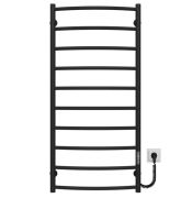 Електрична сушарка для рушників Deffi Класик П10 500х1100 праве підключення JD03 чорний C.DK.110.50.10.E.B.R.1