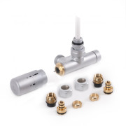 Комплект термостатичний Теrma інтегрований кутовий з трубкою правий латунь сатин WRZT5G6-ST