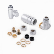 Комплект термостатический Теrma трехосевой с интегрированным тройником правый латунь сатин WRZTCG5-ST