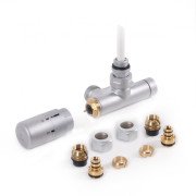 Комплект термостатичний Теrma інтегрований кутовий з трубкою правий латунь сатин WRZT5G6-ST