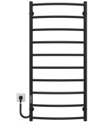 Электрический полотенцесушитель Deffi Классик П10 500х1100 левое подключение JD03 черный C.DK.110.50.10.E.B.L.1