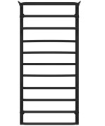 Полотенцесушитель водяной Deffi Юность П11 500х1100 нижнее подключение черный C.YU.110.50.11.B.B