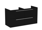 Тумба під раковину Roca Ella 118,5x44,6 см ДСП чорний матовий A857772532