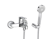 Смеситель для ванной Roca Arola однорычажный с душевым набором хром A5A0A6AC0K