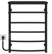 Електрична сушарка для рушників Deffi Готель П6 400х700 ліве підключення JD03 чорний C.OD.70.40.6.E.B.L.1