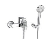 Змішувач для ванної кімнати Roca Arola одноважільний з душовим набором хром A5A0A6AC0K